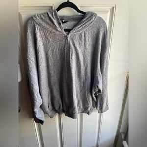 Sparkle & Fade Zip-Up Gray hoodie